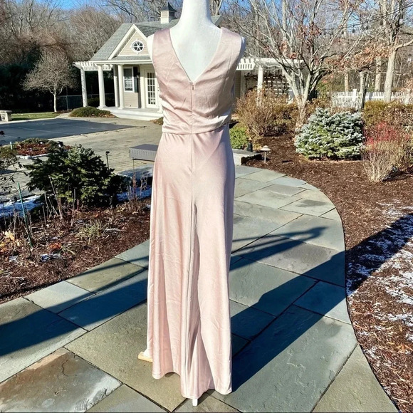 NWT BHLDN Espen Satin Maxi Dress in Oyster Wedding Cocktail Formal MOB 16 - Picture 9 of 12